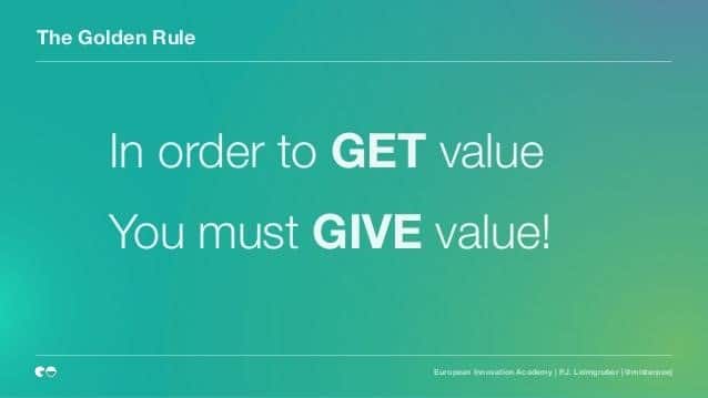 Give value in your posts first